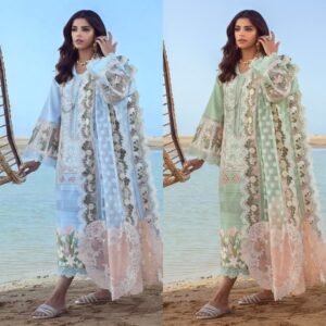 Crimson Premium Chikan Kari Lawn Cotton Eid Collection