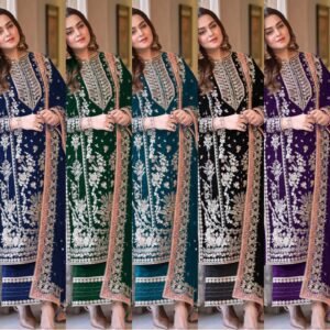 Aneela's Luxury Embroidered Chiffon Wedding Collection – 3 Piece Suit