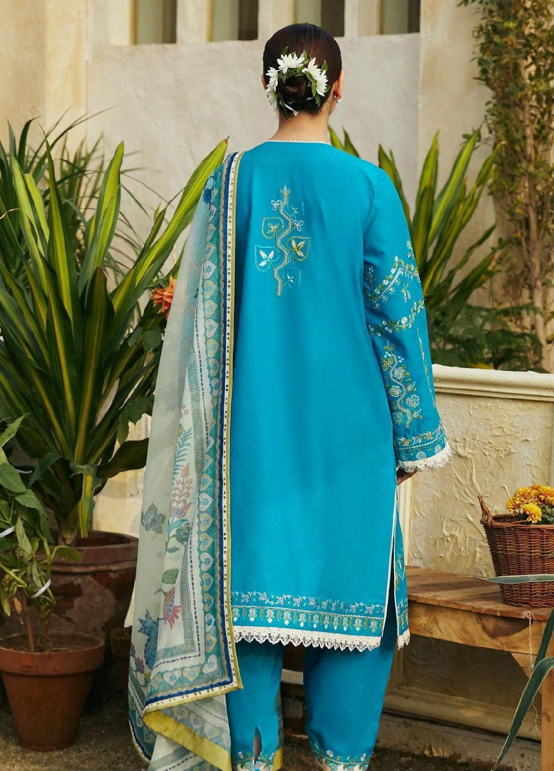 Coco by Zara Airjet Lawn Embroidered 3 Piece Suit – Eid Collection - Image 10