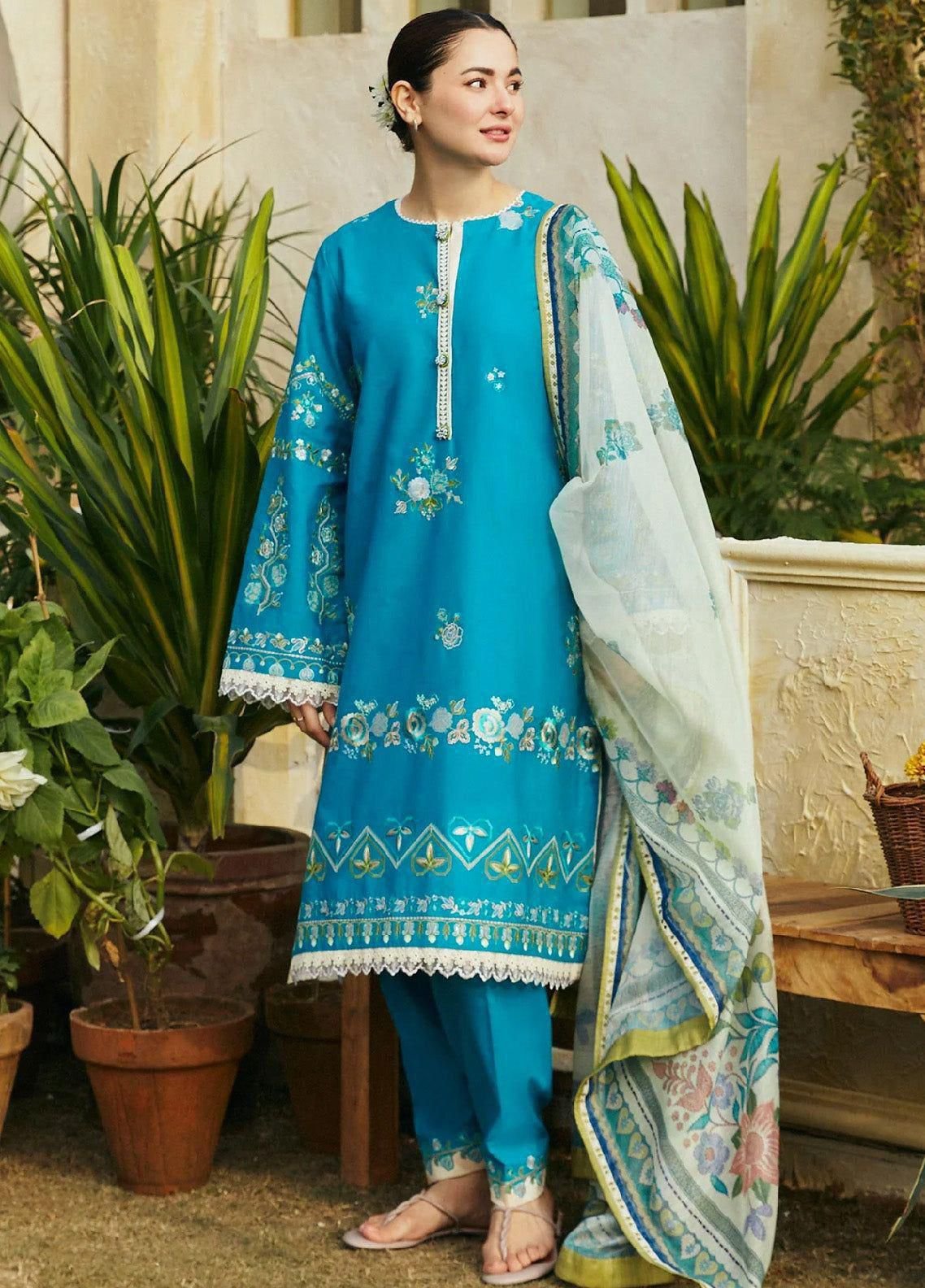 Coco by Zara Airjet Lawn Embroidered 3 Piece Suit – Eid Collection