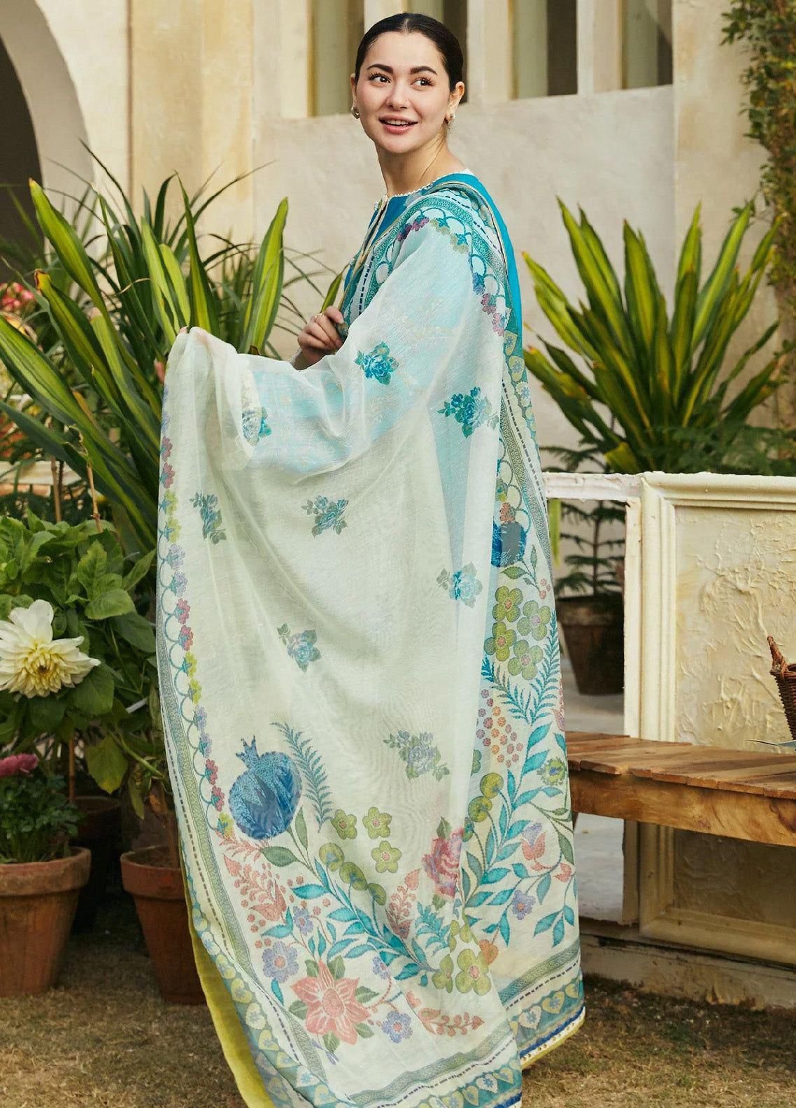 Coco by Zara Airjet Lawn Embroidered 3 Piece Suit – Eid Collection - Image 8