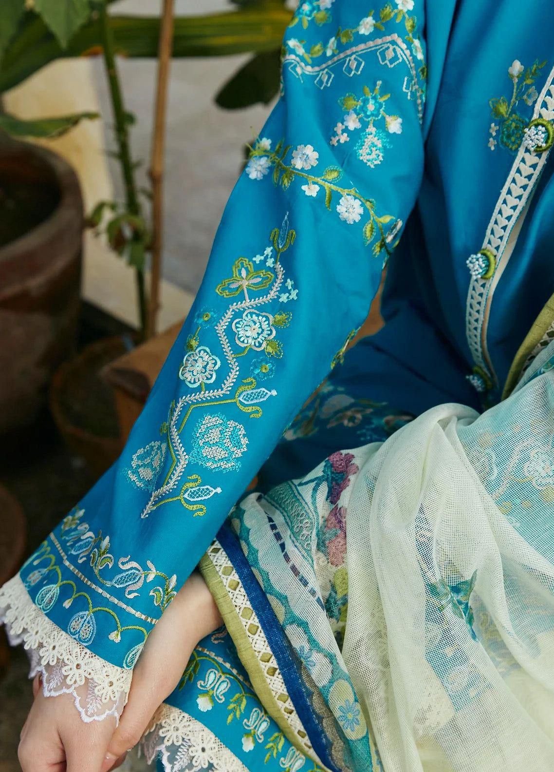 Coco by Zara Airjet Lawn Embroidered 3 Piece Suit – Eid Collection - Image 7