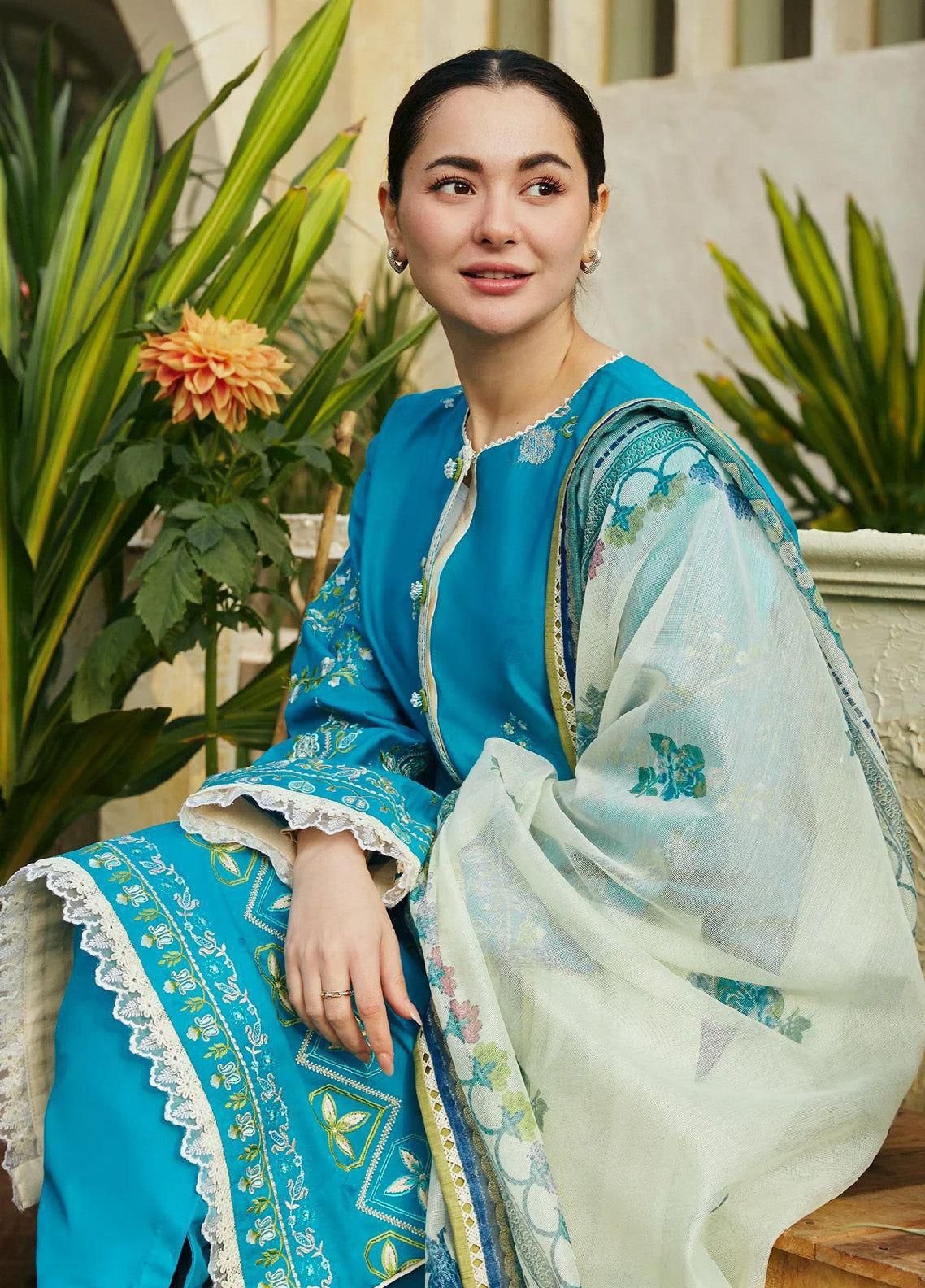 Coco by Zara Airjet Lawn Embroidered 3 Piece Suit – Eid Collection - Image 5