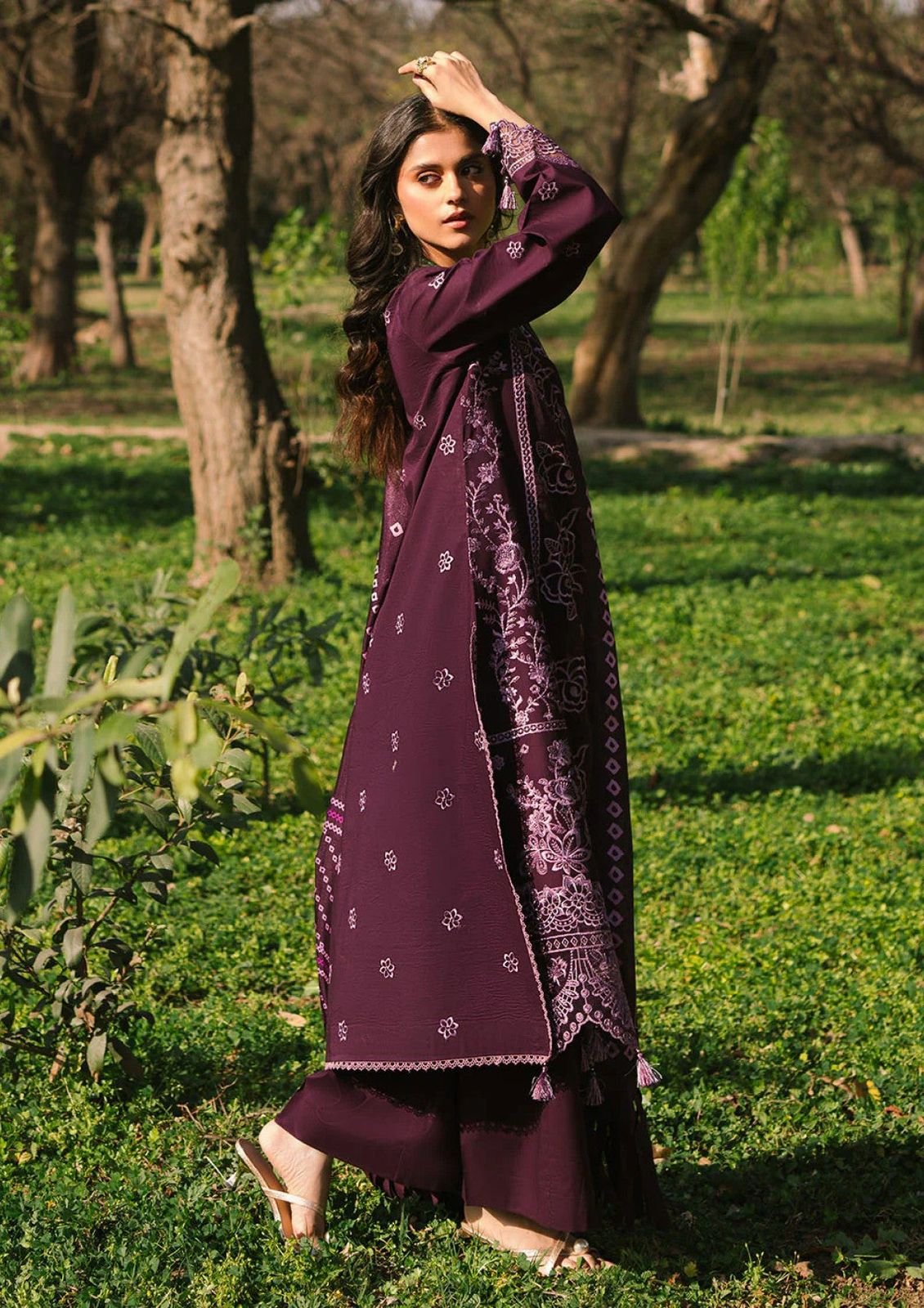 Aneela's Airjet Lawn Luxury Embroidered 3 Piece Suit – Summer Collection - Image 5