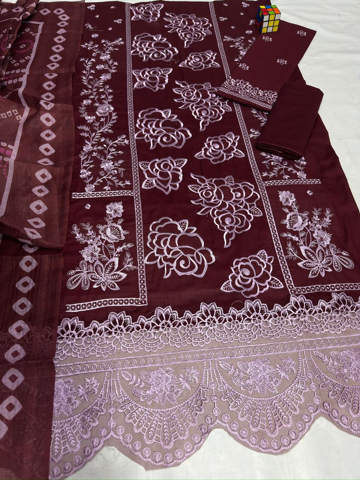 Aneela's Airjet Lawn Luxury Embroidered 3 Piece Suit – Summer Collection - Image 3