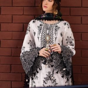 Qalamkar Airjet Lawn Embroidered 3 Piece Suit – Summer Collection